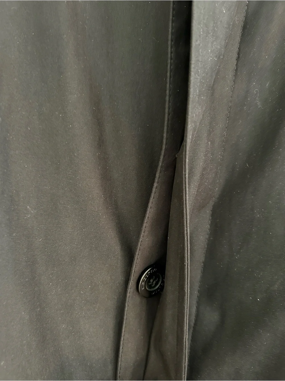 Clairborne Men’s black jacket trench coat w removable zip in liner men’s size 42